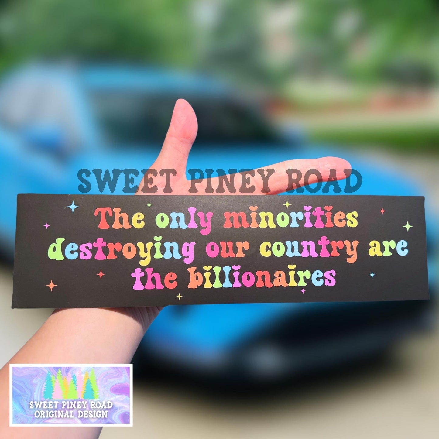 Anti Billionaire Bumper Sticker/Car Magnet, The Only Minority, People Over Profit,Eat The Rich,Healthcare Leftist Progressive Social Justice