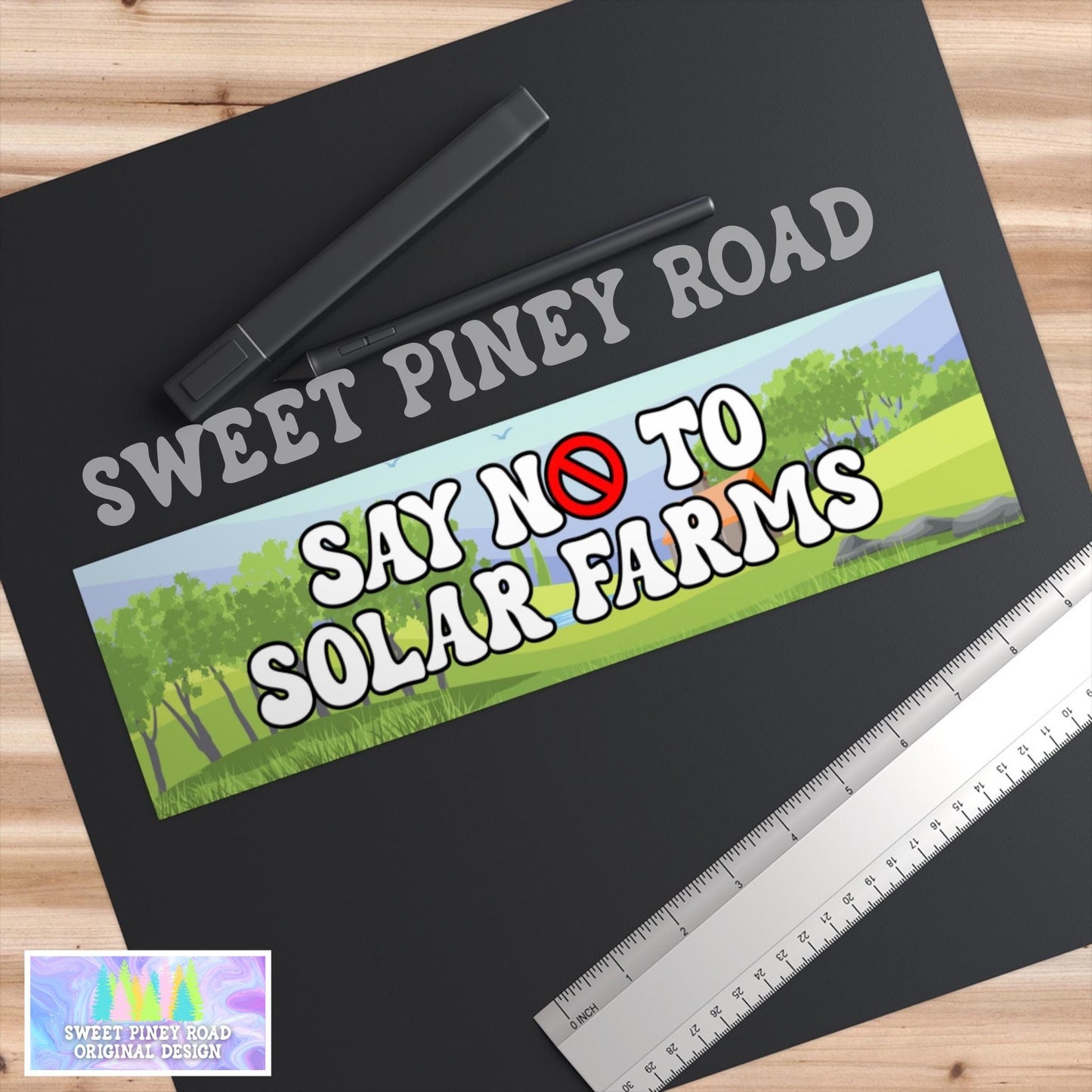 Say No To Solar Farms, Preserve Local Farmland, Gift for Farmer, I Love Nature, Awareness Decal, Support Dairy Farms, Fight For Rights Town