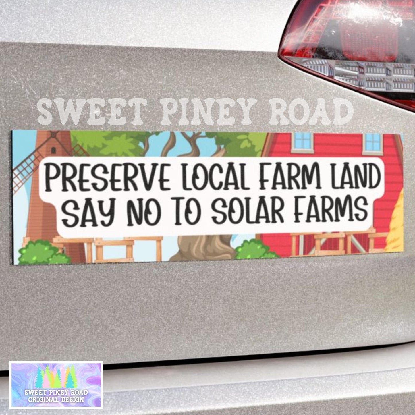 Say No To Solar Farms, Preserve Local Farmland, Gift for Farmer, I Love Nature, Awareness Decal, Support Dairy Farms, Fight For Rights Town