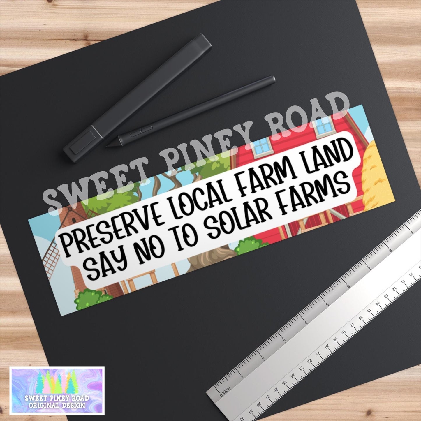 Say No To Solar Farms, Preserve Local Farmland, Gift for Farmer, I Love Nature, Awareness Decal, Support Dairy Farms, Fight For Rights Town