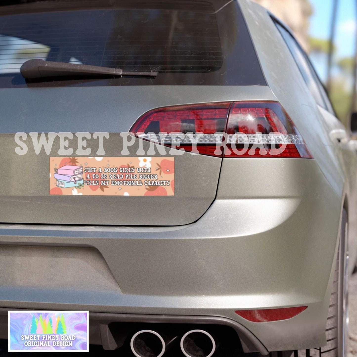Bookish Girly Car Magnet, Bumper Sticker Gift For Her, Reader Humor, Book Lover Gifts, Bookstagram Book Club, Readers Smut Romance Cute Idea