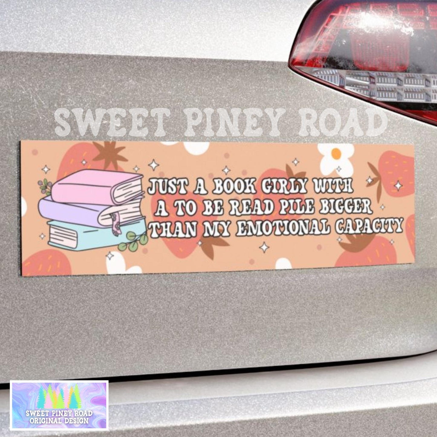 Bookish Girly Car Magnet, Bumper Sticker Gift For Her, Reader Humor, Book Lover Gifts, Bookstagram Book Club, Readers Smut Romance Cute Idea