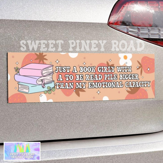 Bookish Girly Car Magnet, Bumper Sticker Gift For Her, Reader Humor, Book Lover Gifts, Bookstagram Book Club, Readers Smut Romance Cute Idea