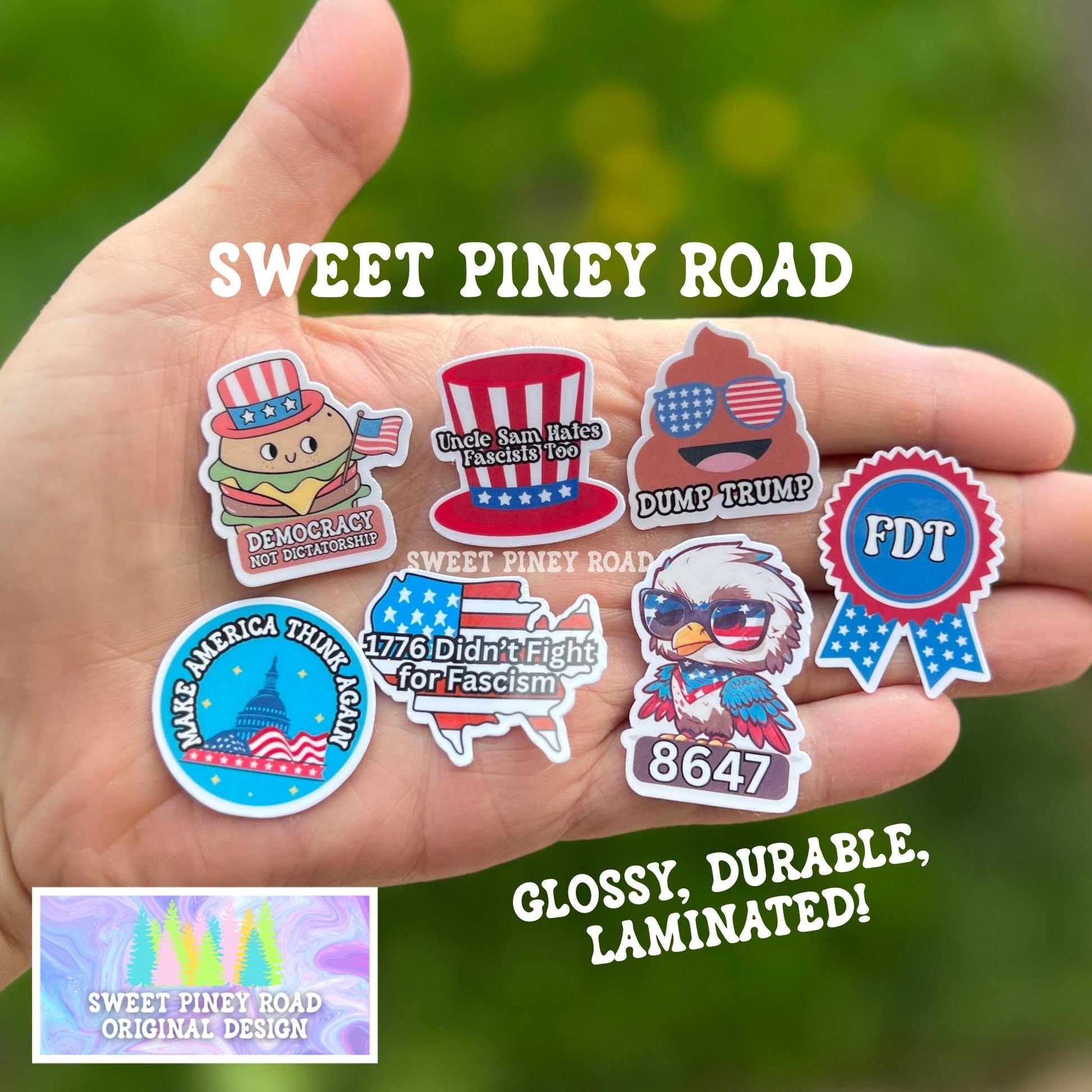 100pc Patriotic Anti Trump Sticker Pack, Glossy Hilarious Anti MAGA Cult Gifts, Fascist Nazi, You're In A Cult Stickers, Protest FDT Gift