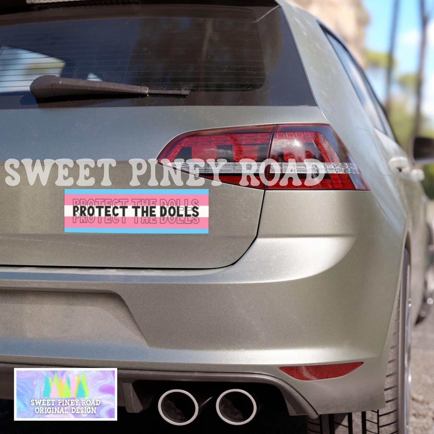 Protect The Dolls Car Magnet, Feminist Human Rights Bumper Sticker, Gender Equality Gift, Trans Rights Transgender Pride, Protect LGBTQUIA