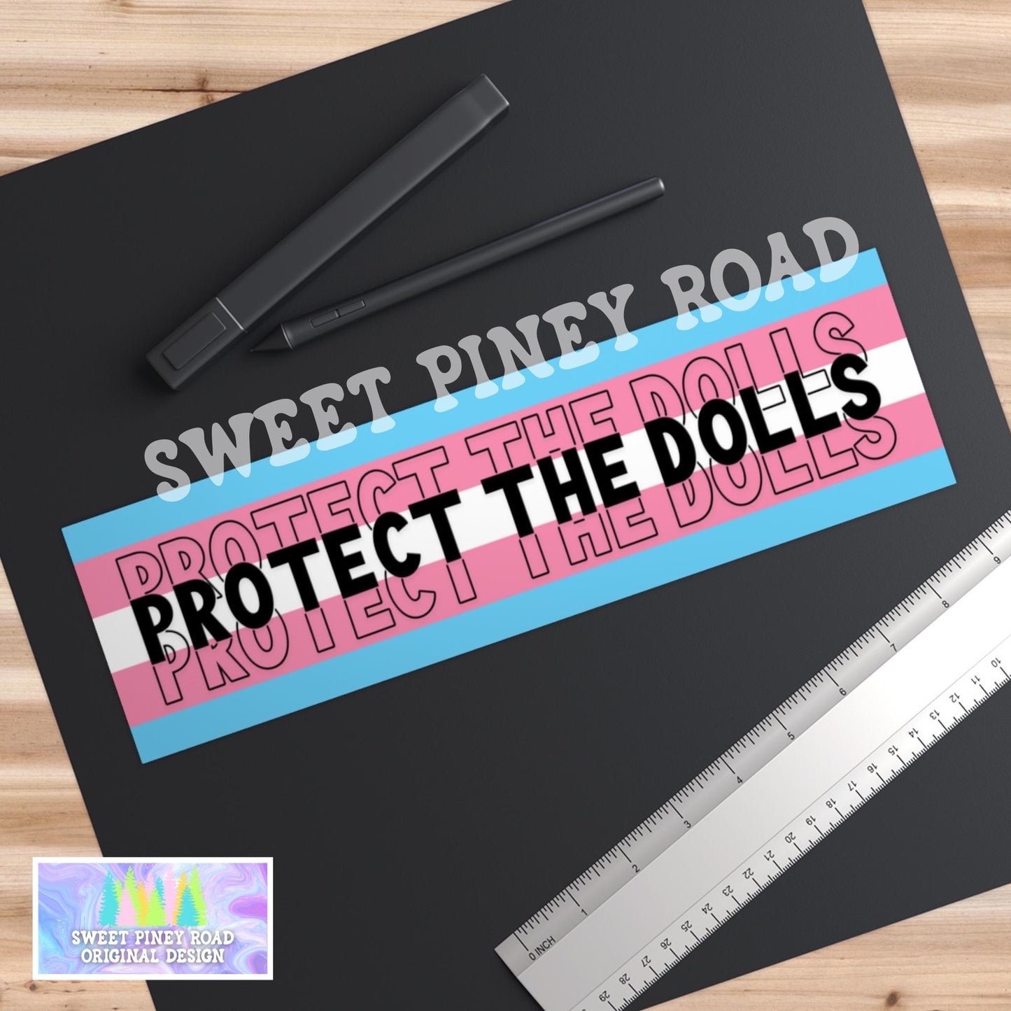 Protect The Dolls Car Magnet, Feminist Human Rights Bumper Sticker, Gender Equality Gift, Trans Rights Transgender Pride, Protect LGBTQUIA