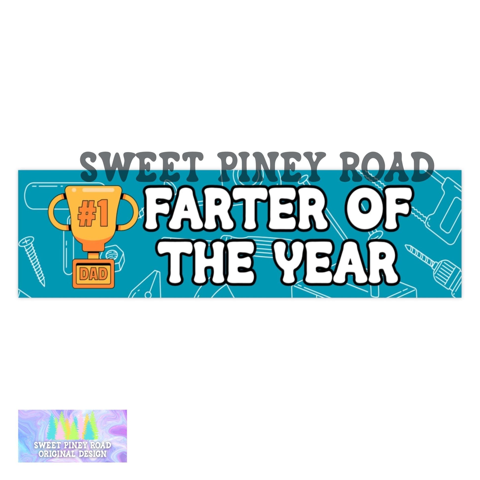 Farter Of The Year Car Magnet/Bumper Sticker, Funny Father's Day Gift, Fun Gift For Daddy, Hilarious Idea, Step Dad Humor, Gag Gift for Dad