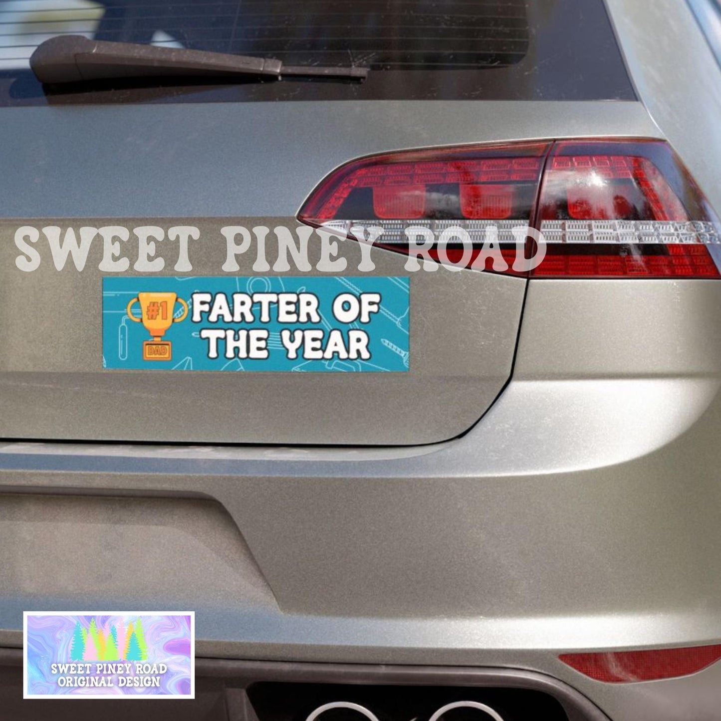 Farter Of The Year Car Magnet/Bumper Sticker, Funny Father's Day Gift, Fun Gift For Daddy, Hilarious Idea, Step Dad Humor, Gag Gift for Dad