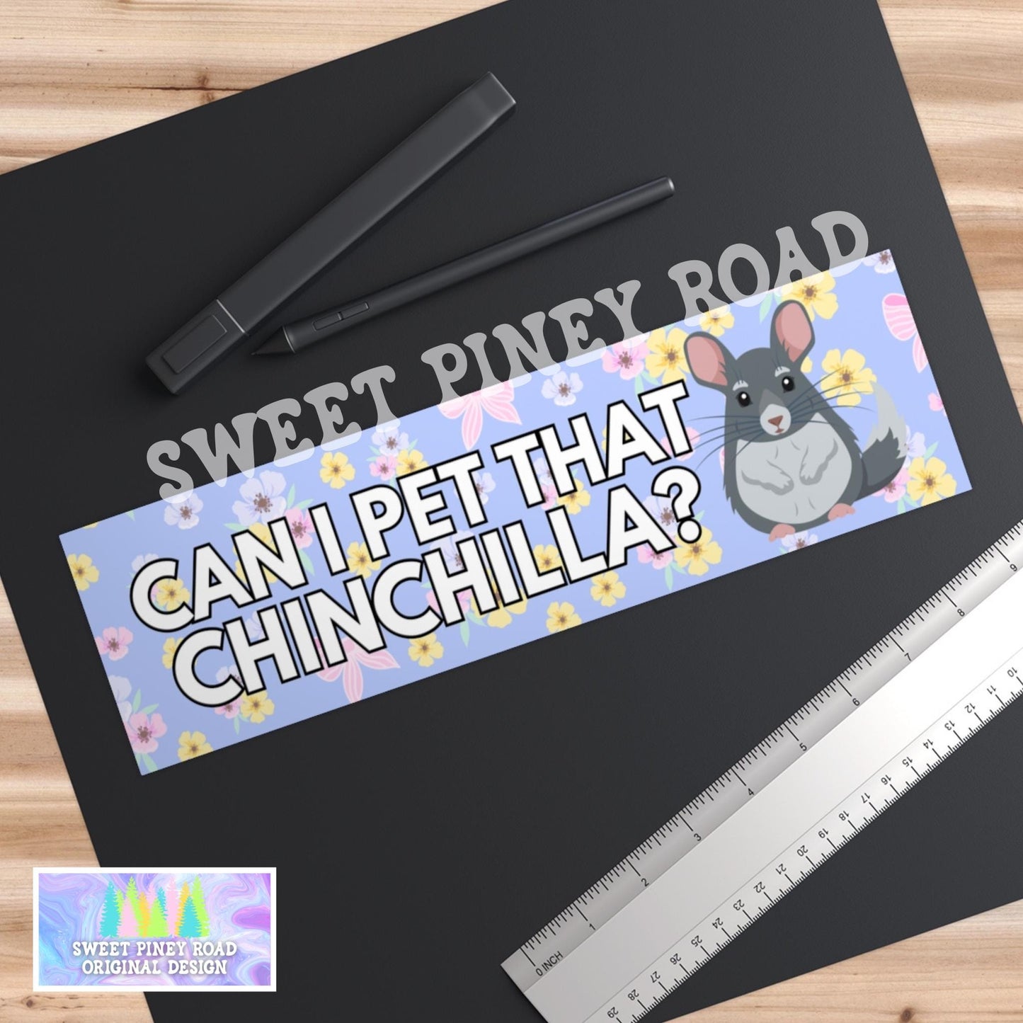 Can I Pet That Chinchilla? Car Magnet, Cute Critter Bumper Sticker, Chinchilla Lover Gift for Friend, Love Animals Decal, Zoo Animals Decal