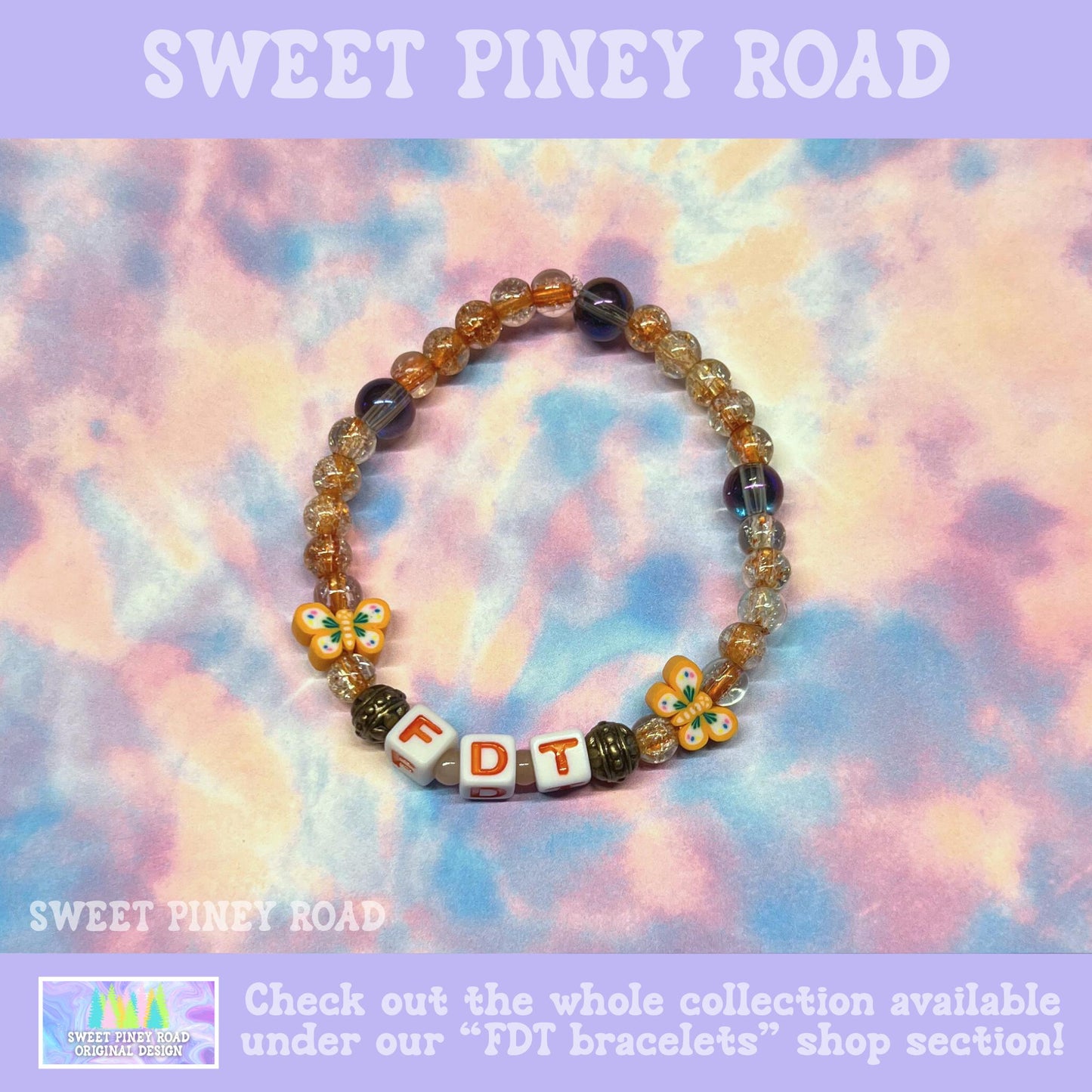 FDT Bracelet Butterfly Sparkle - Fuck Donald Trump Equality Jewelry, Liberal Democrat Anti Maga, Ally Feminist Gift for Her Cute Accessory