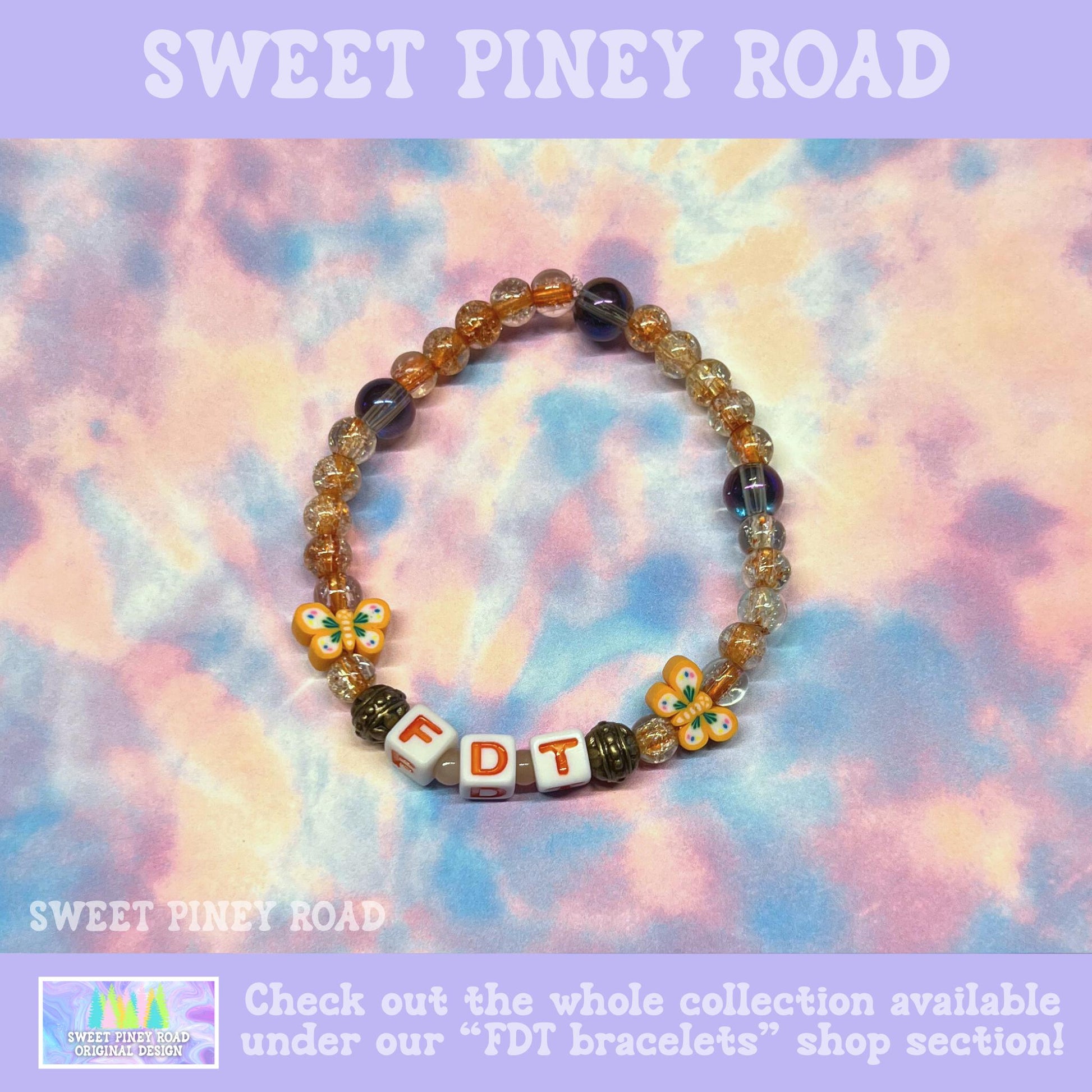 FDT Bracelet Butterfly Sparkle - Fuck Donald Trump Equality Jewelry, Liberal Democrat Anti Maga, Ally Feminist Gift for Her Cute Accessory