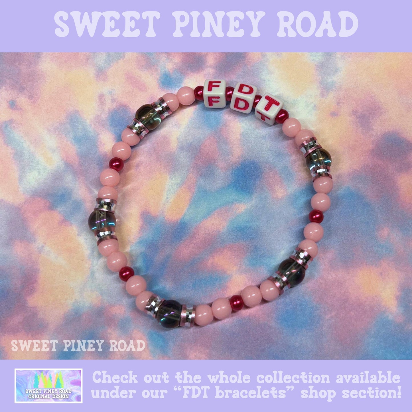 FDT Bracelet Pink Girly - Fuck Donald Trump Equality Jewelry, Liberal Democrat Anti Maga, Ally Feminist Gift for Her Accessory, Gen Z gifts