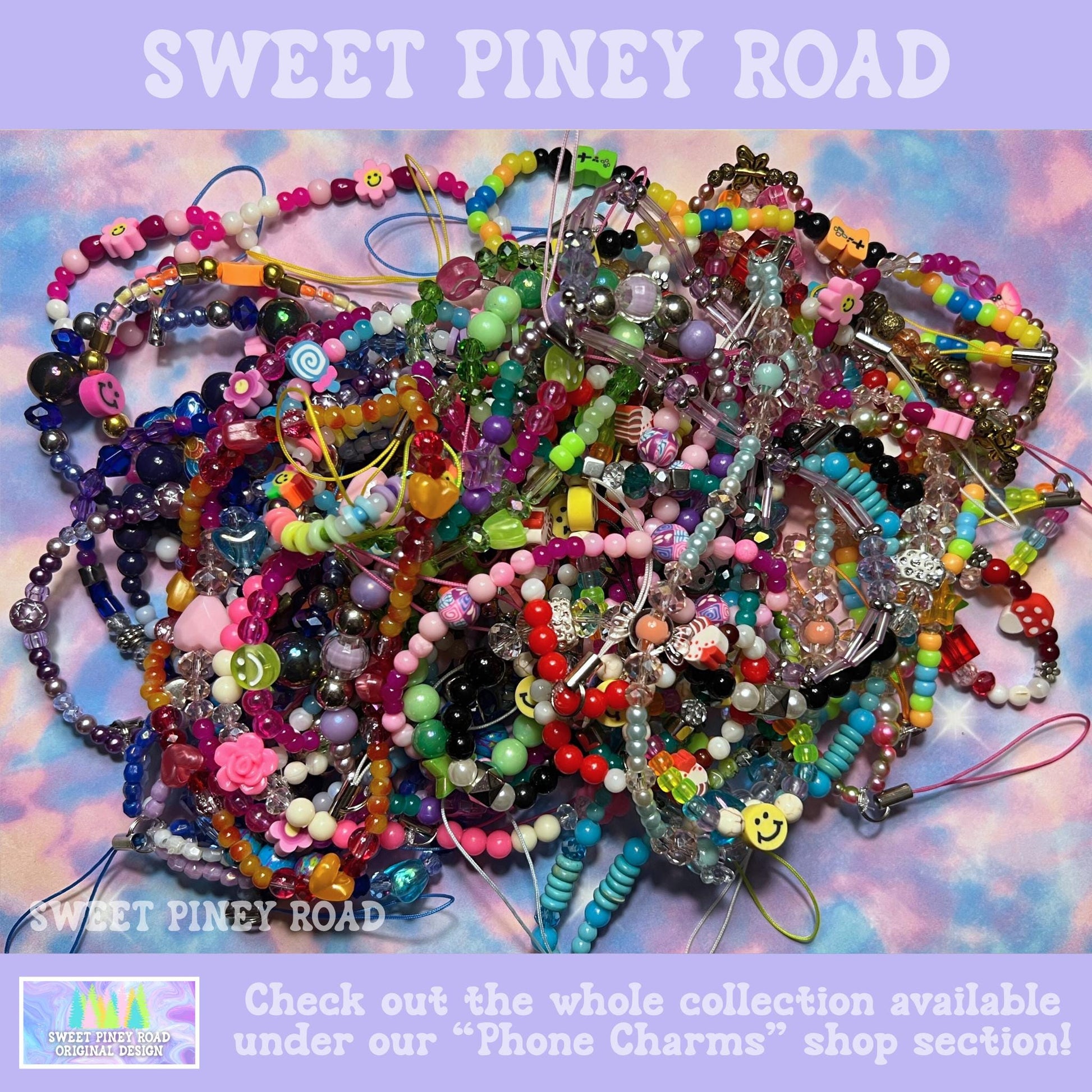 Phone Strap Heart Style Beads, Universal Fit Wrist, Adorable Charm Bead, Hands-Free Wristlet Grip, Cute Y2K Vibes Straps Gift, Cell Lanyard