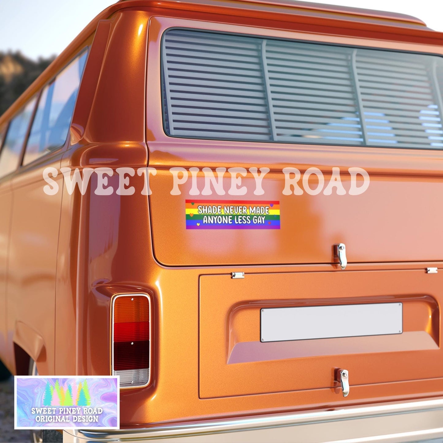 Shade Never Made Anybody Less Gay Car Magnet, LGBTQ Pride Bumper Sticker, Gay Pride Month Stickers, Funny LGBT Accessory, Pride Month Gifts