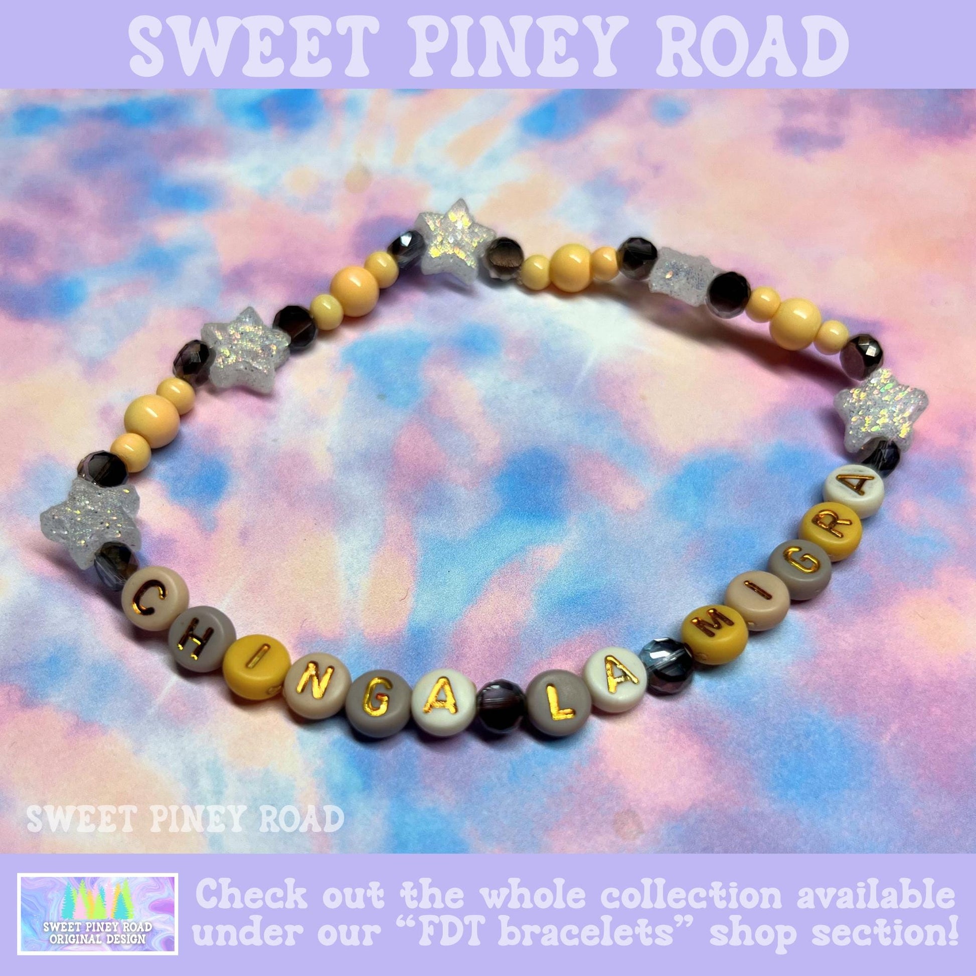 Chinga La Migra Bracelet, Star Sparkle Abolish ICE Accessory, Immigrant Human Rights Gift, F ICE Protest Activist Beaded Bracelet, Cute Gift