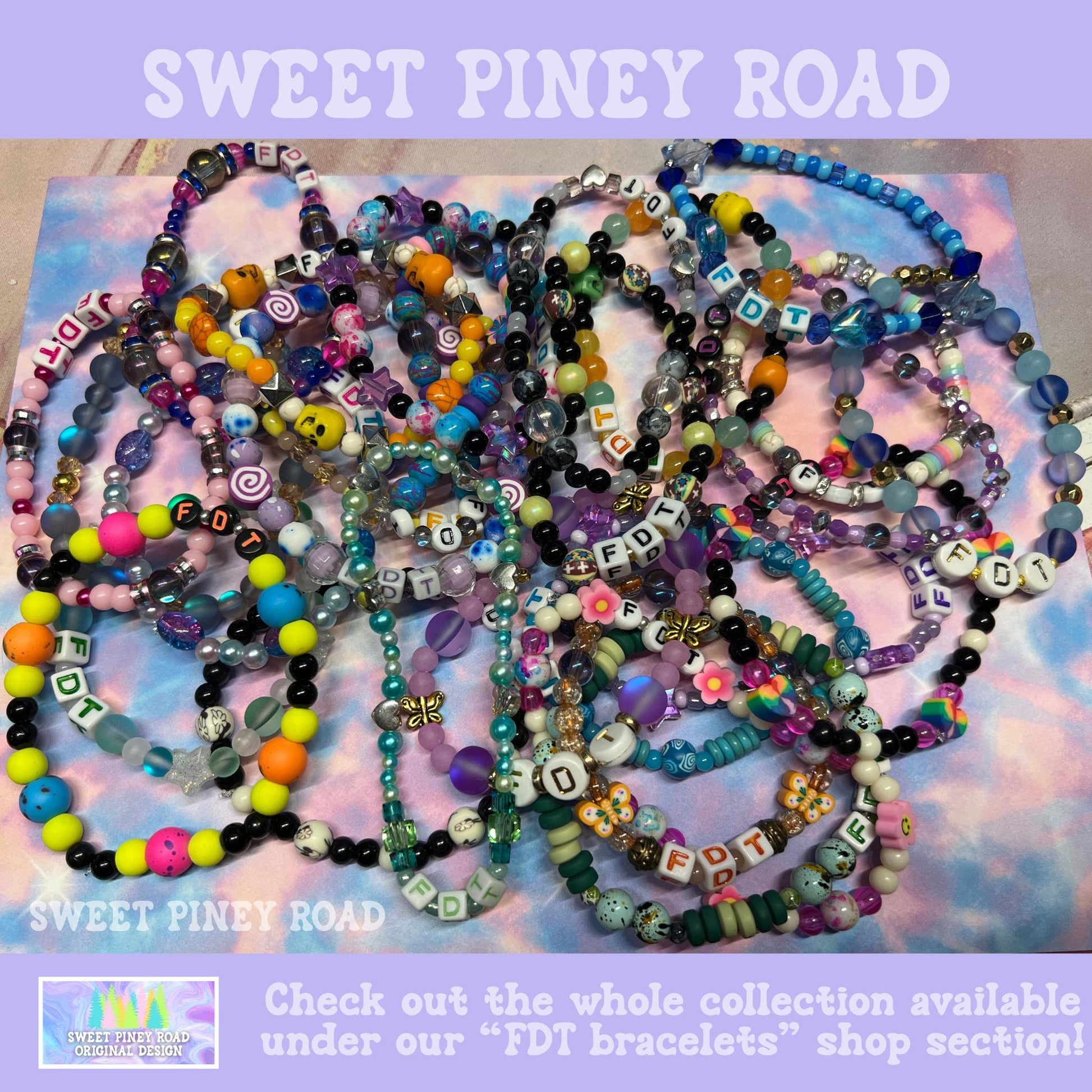 Pastel Rainbow FDT Bracelet - Fuck Donald Trump Equality Jewelry, Liberal Democrat Anti Maga, Ally Feminist Gift for Her Cute Accessory