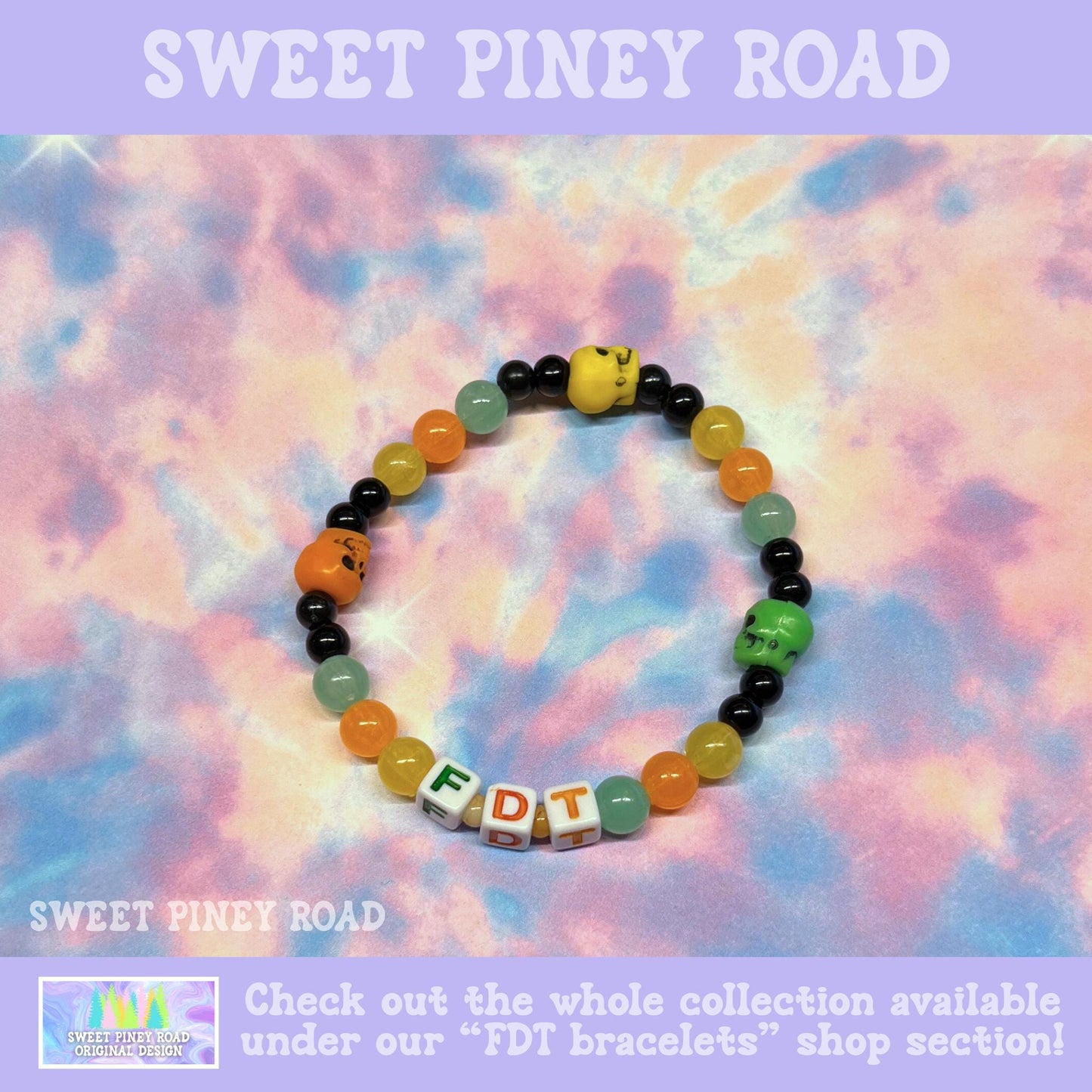 Skull FDT Bracelet, Fuck Donald Trump Equality Jewelry, Liberal Democrat Anti Maga, Ally Feminist Gift for Her Accessory, Autumn Halloween