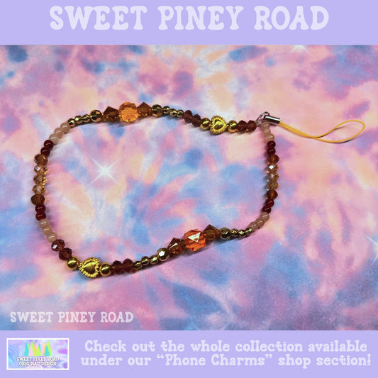 Phone Strap Brown Beads, Universal Fit Wrist, Adorable Charm Bead, Hands-Free Wristlet Grip, Cute Y2K Vibes Straps Gift, Cell Lanyard Gifts