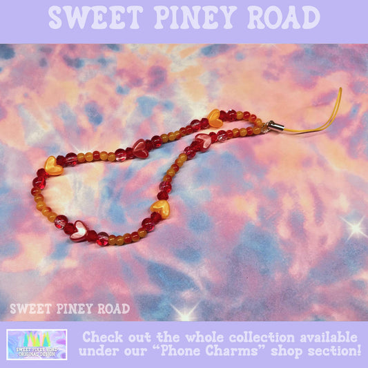 Phone Strap Heart Style Beads, Universal Fit Wrist, Adorable Charm Bead, Hands-Free Wristlet Grip, Cute Y2K Vibes Straps Gift, Cell Lanyard