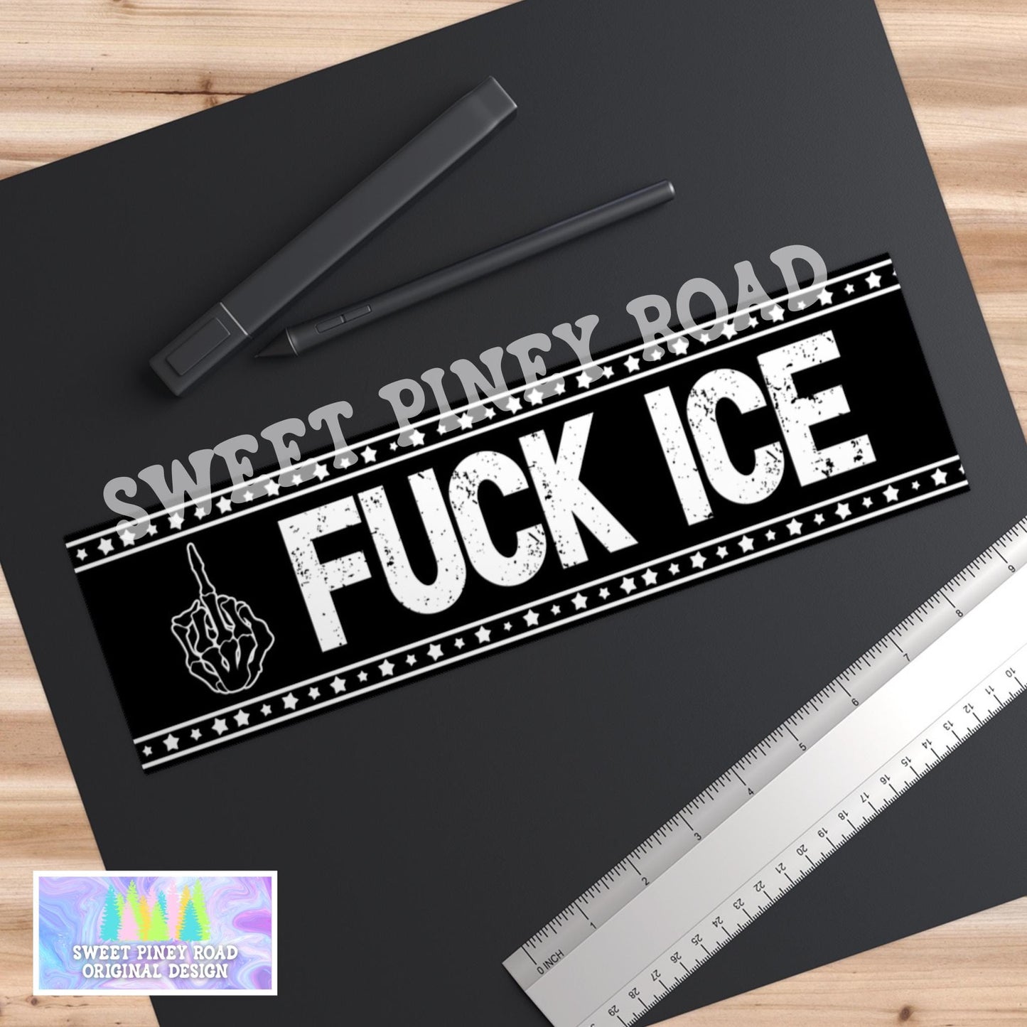 Fuck Ice Middle Fingers Car Magnet, Anti Ice Bumper Sticker, Anti Trump Decal, Protect Immigrants, Chinga La Migra, No Human Is Illegal, FDT