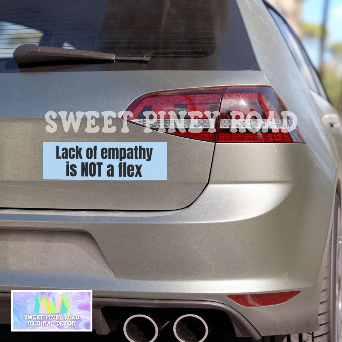 Lack Of Empathy Is Not A Flex Car Magnet, Anti Trump Bumper Sticker, Democrat Car Decal Gift For Leftist, Anti MAGA Eat The Rich FDT Protest