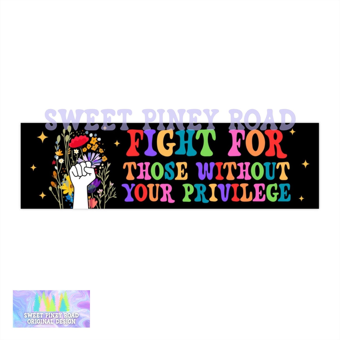 Fight For Those Without You Privilege Car Magnet, Activism Car Magnet, Empowerment Gift, Human Rights Ruth Bader Ginsburg Decal, Protest Car