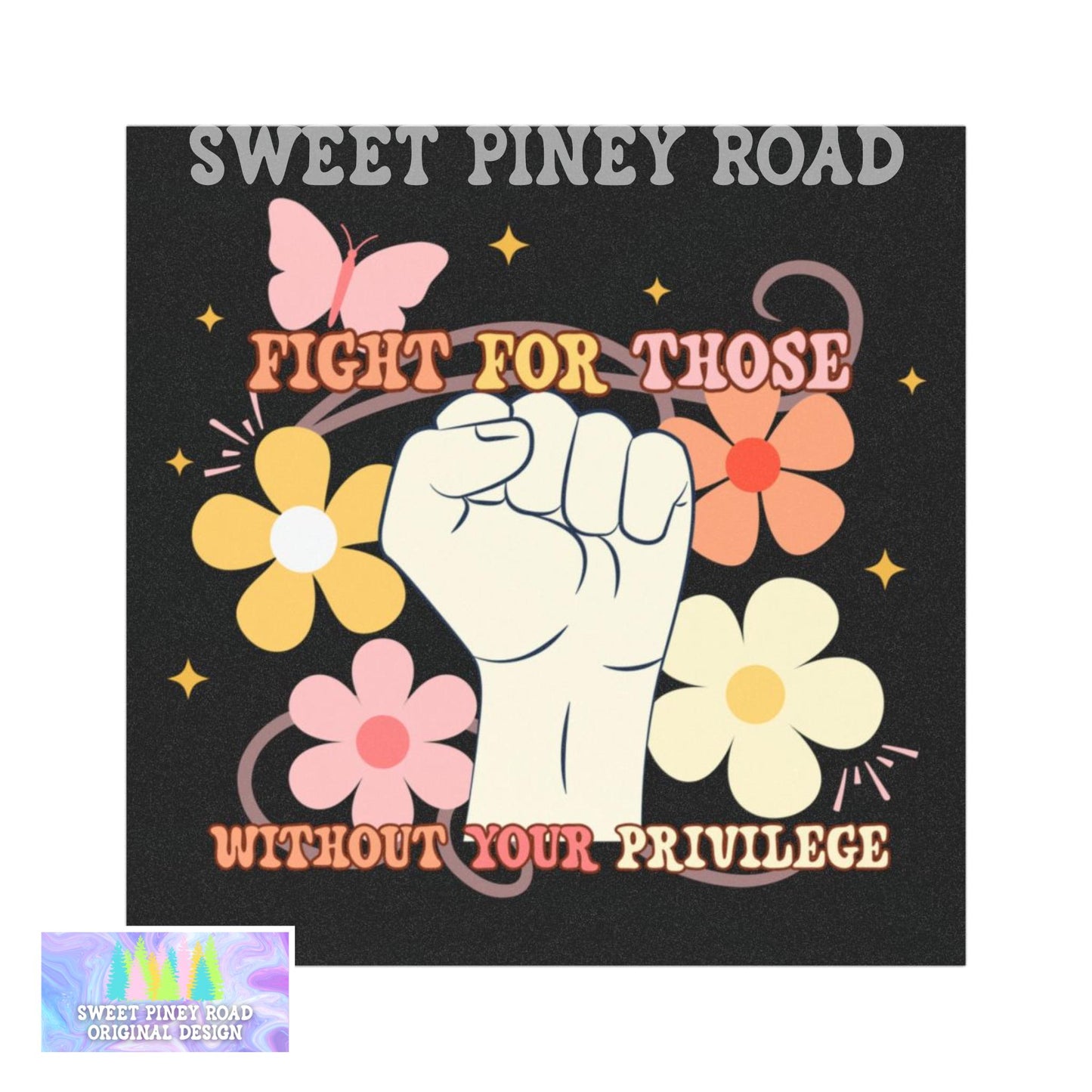 Fight For Those Without You Privilege Car Magnet, Activism Car Magnet, Empowerment Gift, Human Rights Ruth Bader Ginsburg Decal, Protest Car