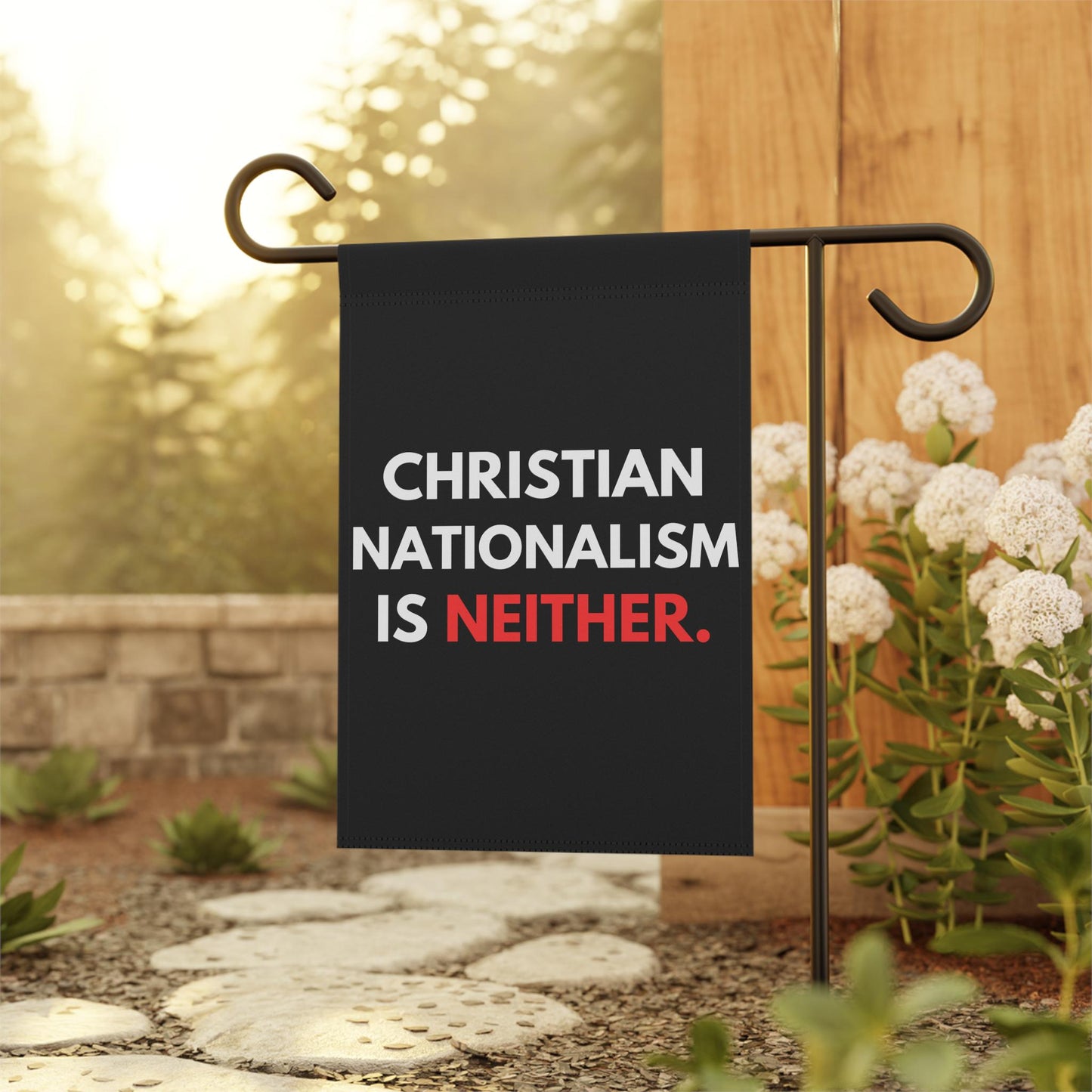Christian Nationalism Is Neither Yard Flag, Anti Trump Garden Decor, Anti MAGA Yard Sign, Political Gift for Democrat, Protest No Kings