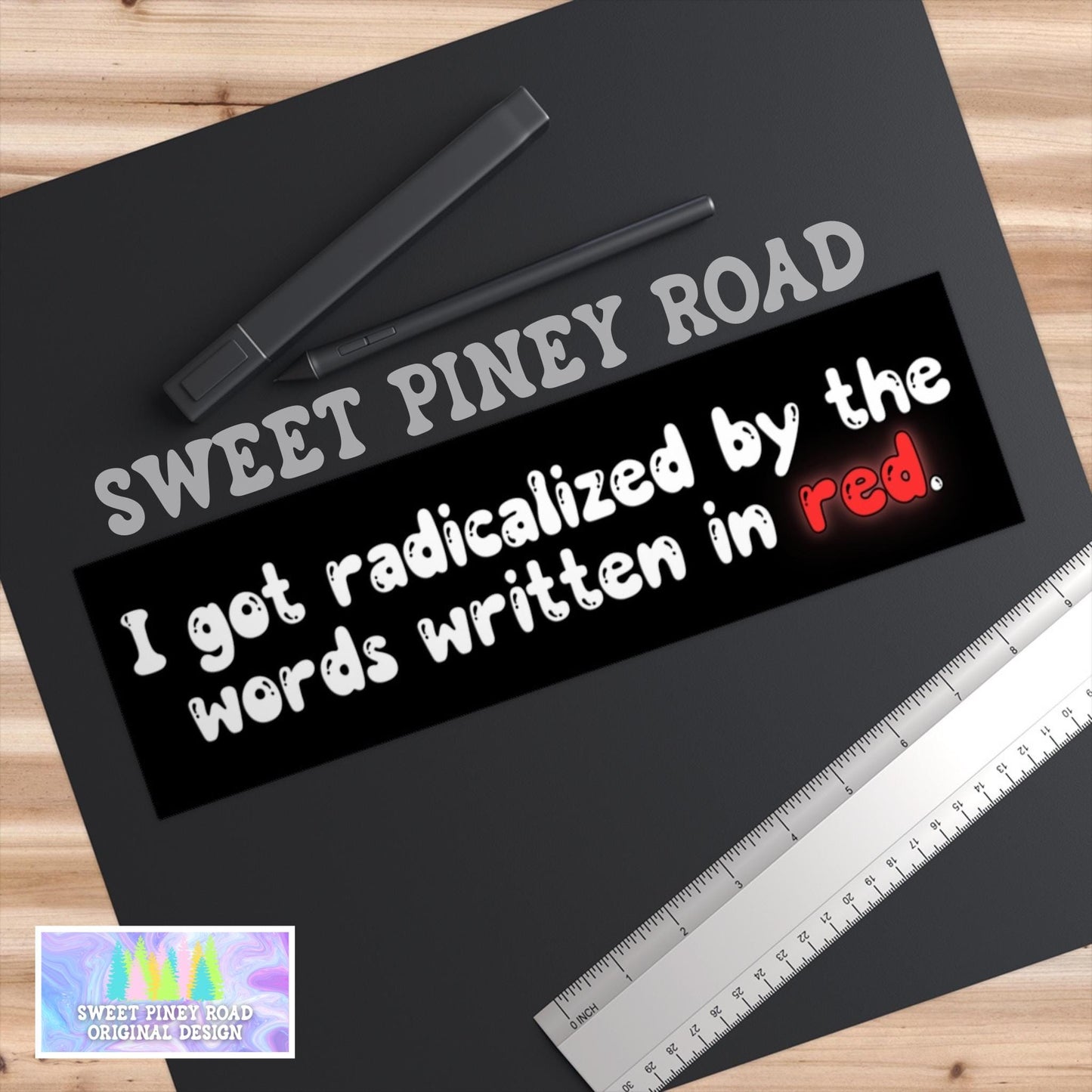I Got Radicalized By The Words Written In Red Car Magnet, Political Protest Bumper Sticker, Liberal Feminist Activist Gift, Funny Anti Trump