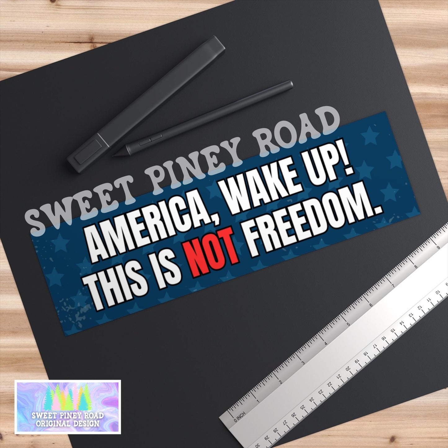 America Wake Up This Is Not Freedom Car Magnet, Anti Trump Bumper Sticker, Anti Trump Decal, Anti MAGA Stickers, Gift For Democrat Leftist