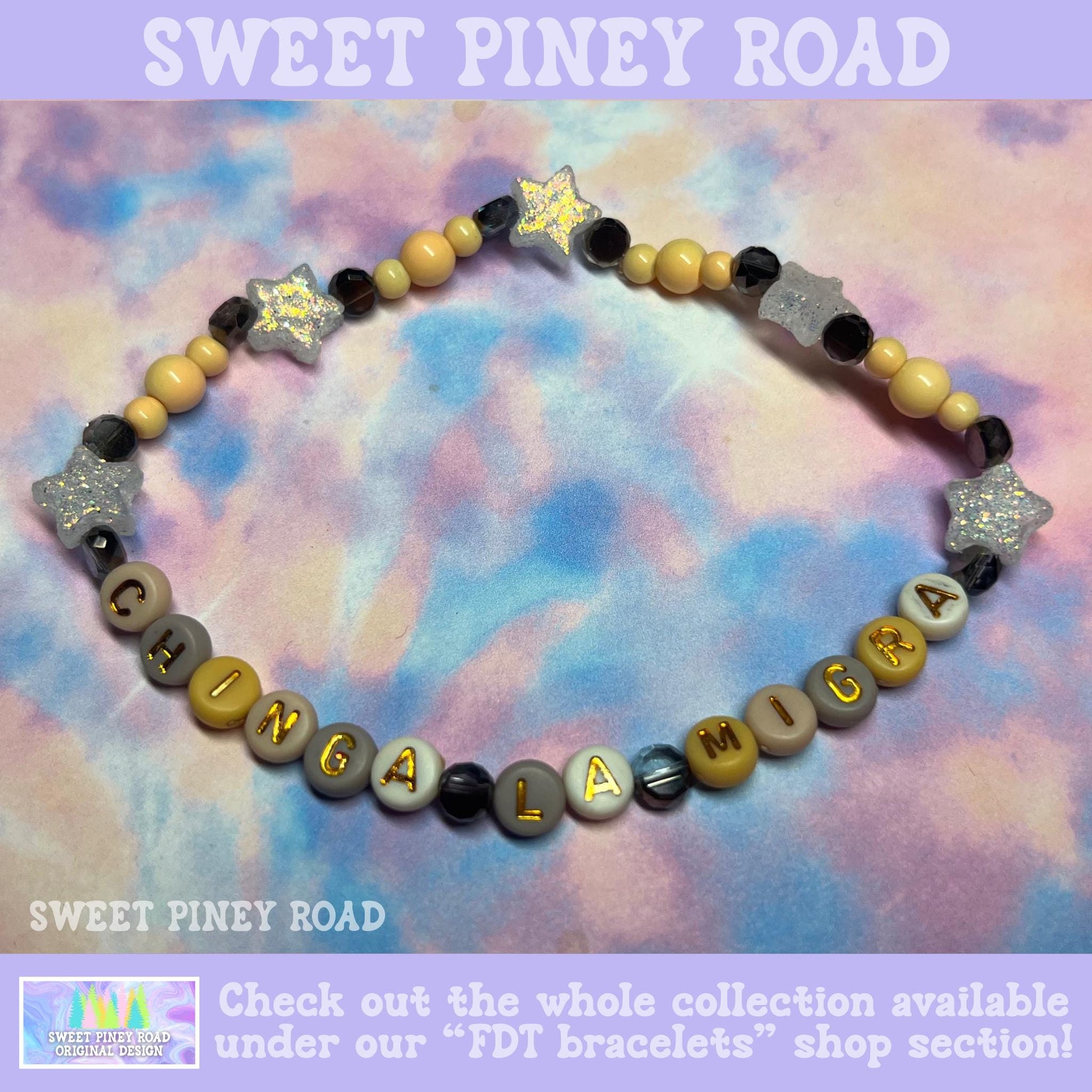 Chinga La Migra Bracelet, Star Sparkle Abolish ICE Accessory, Immigrant Human Rights Gift, F ICE Protest Activist Beaded Bracelet, Cute Gift
