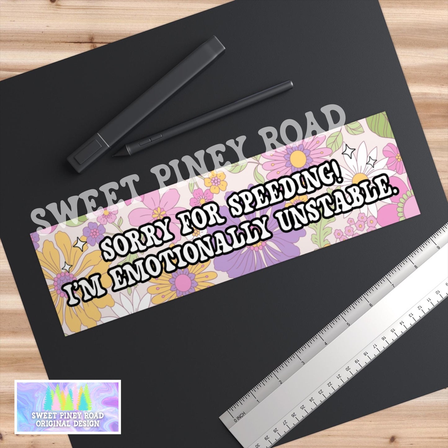 Sorry For Speeding! I'm Emotionally Unstable Car Magnet, Gen Z Meme Bumper Sticker, Millennial Humor Decal Gift For Friend, Cute New Driver