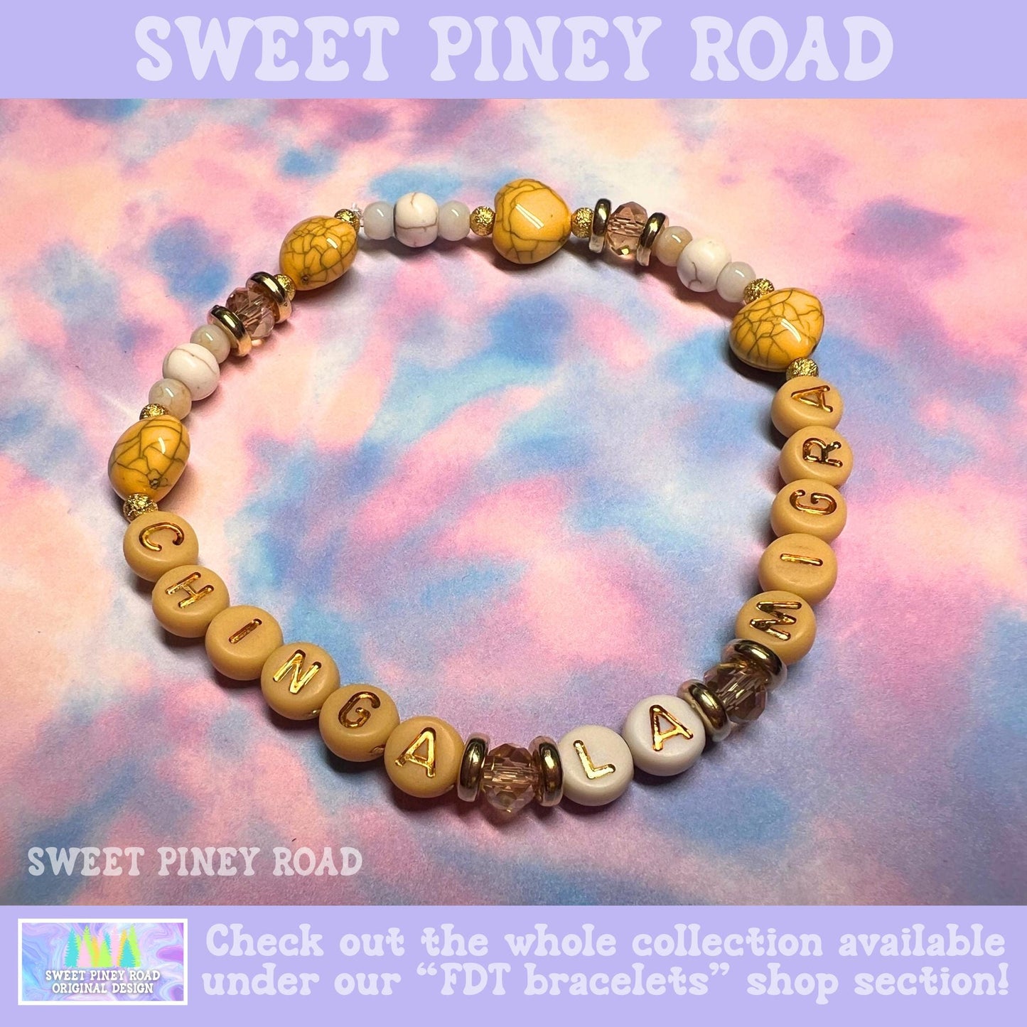Chinga La Migra Bracelet, Yellow Gold Abolish ICE Accessory, Immigrant Human Rights Gift, F ICE Cute Protest Activist Beaded Bracelet, FDT