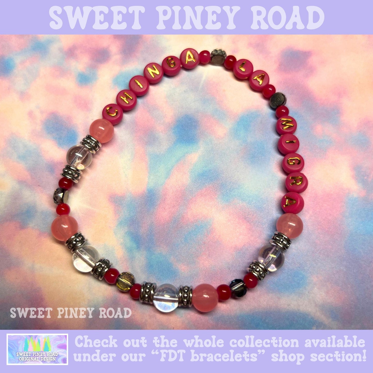 Chinga La Migra Bracelet, Hot Pink Girl Abolish ICE Accessory, Immigrant Human Rights Gift, F ICE Cute Protest Activist Beaded Bracelet, FDT