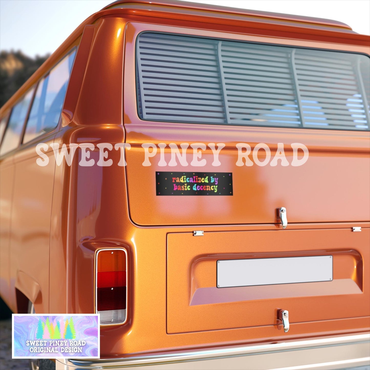 Radicalized By Basic Decency Car Magnet, Political Protest Bumper Sticker, Liberal Bumper Magnet Support LGBTQIA Car, Feminist Activist Gift