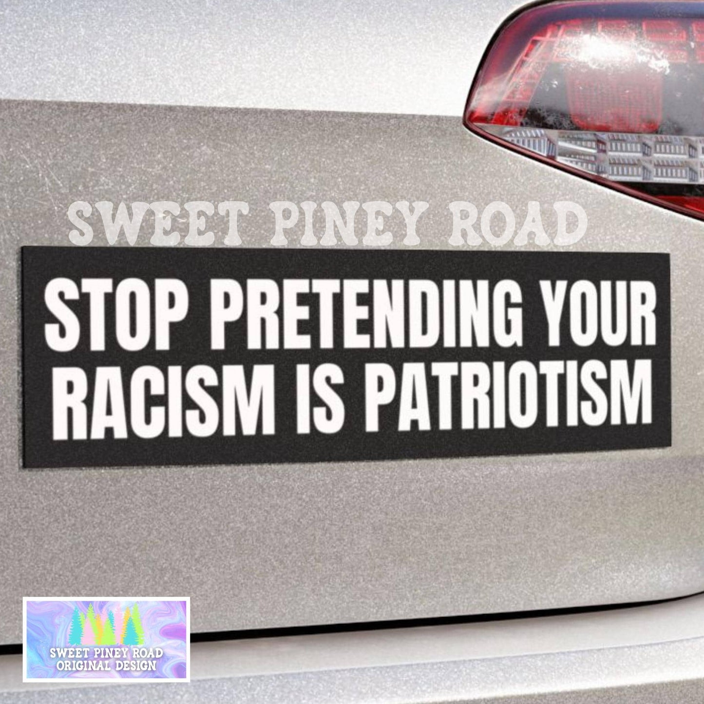 Stop Pretending Your Racism Is Patriotism Car Magnet, Pro Immigration Bumper Sticker, Anti Trump, Fuck Donald Trump Stickers, Eat The Rich