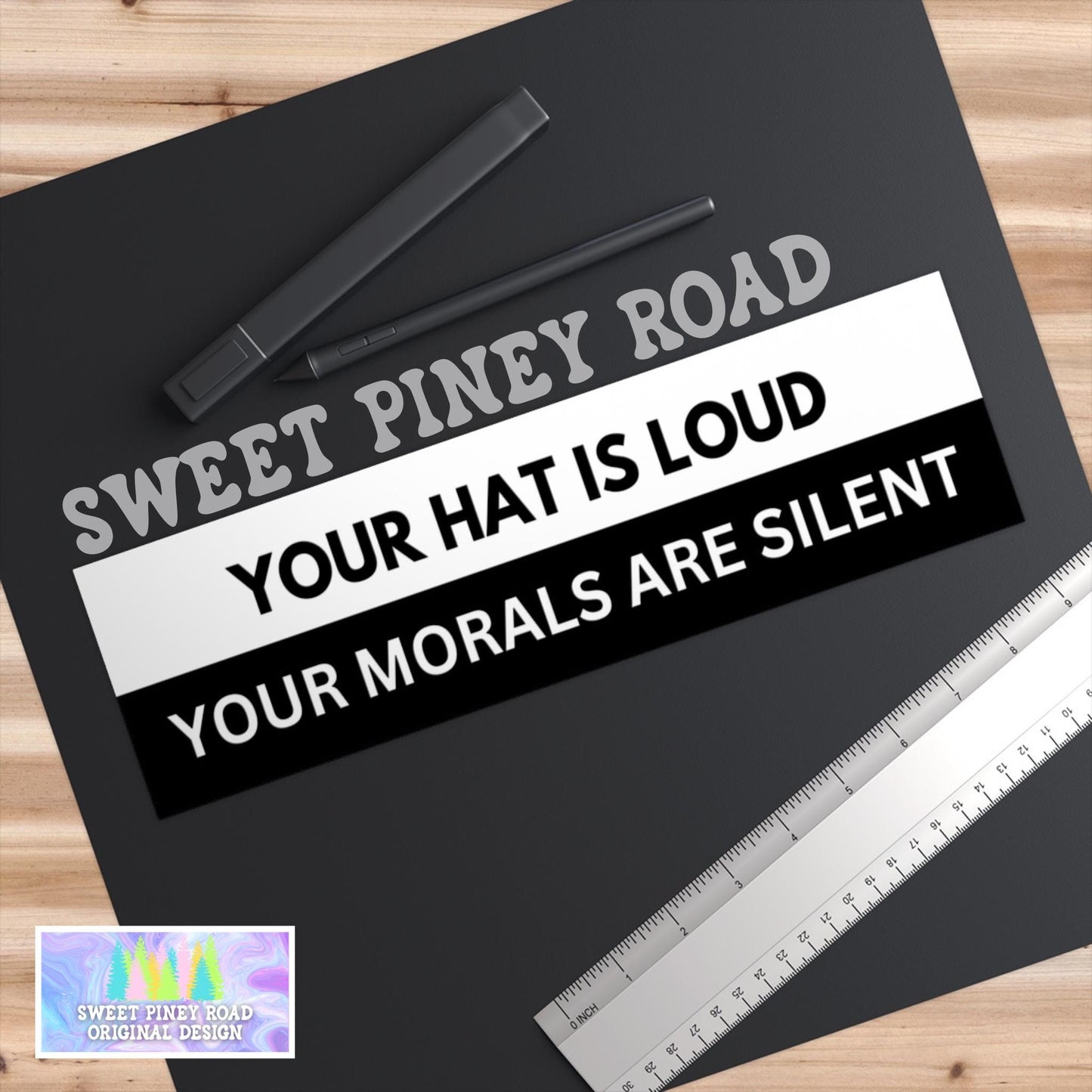 Your Hat Is Loud Your Morals Are Silent Car Magnet, Anti Trump Bumper Sticker, Eat The Rich Decal, Anti Trump Political Gift For Him, Resist