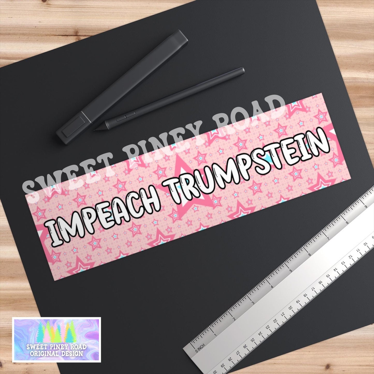 Impeach Trumpstein Car Magnet, Funny Trump Epstein Bumper Sticker, Epstein Files Protest Decal, Anti Trump Gifts, Y2K Inspired Girly Leftist