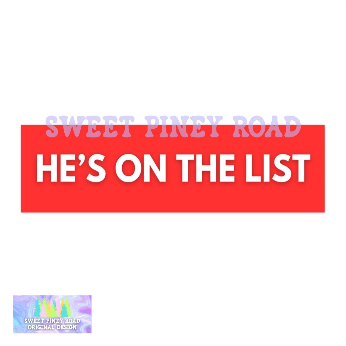 He's On The List Car Magnet, Anti Trump Bumper Sticker, Jeffrey Epstein List Decal, Protest Trump On The Epstein List, Gift For Democrats