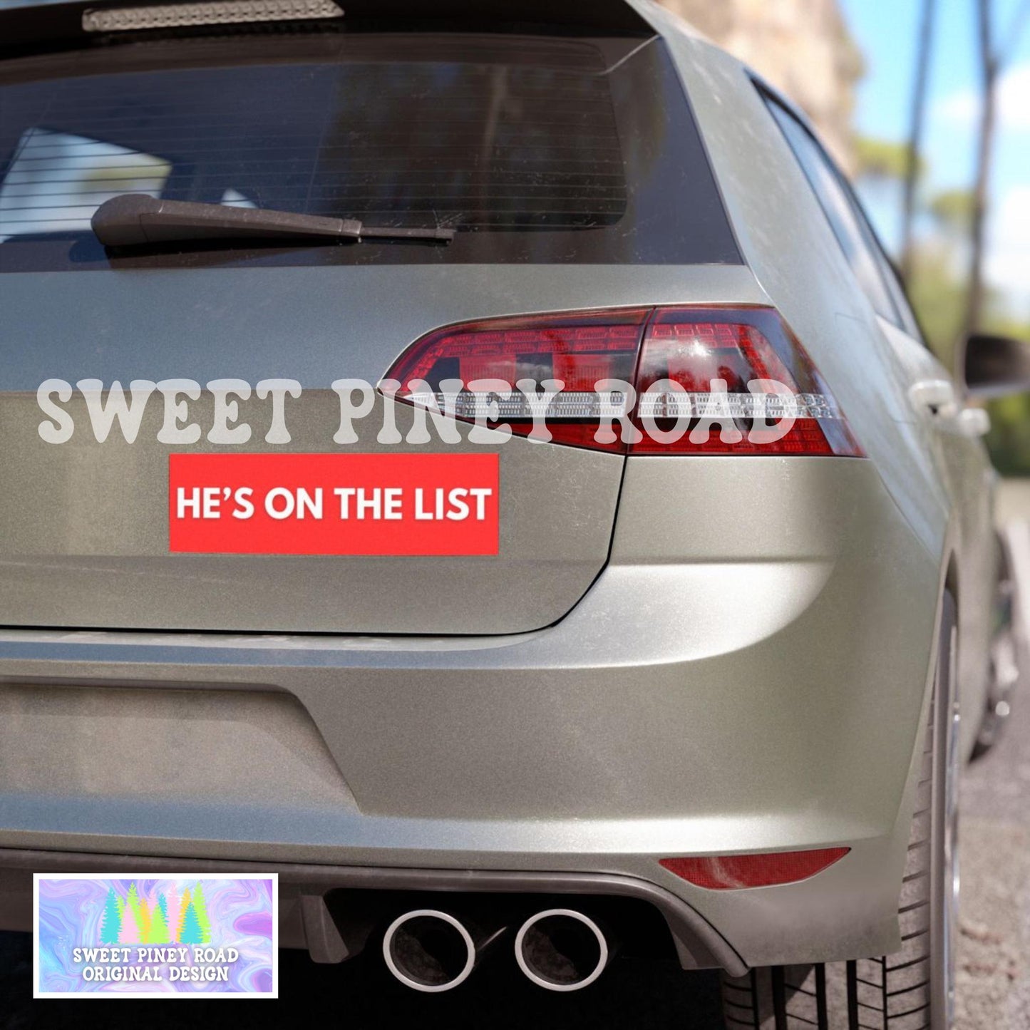 He's On The List Car Magnet, Anti Trump Bumper Sticker, Jeffrey Epstein List Decal, Protest Trump On The Epstein List, Gift For Democrats