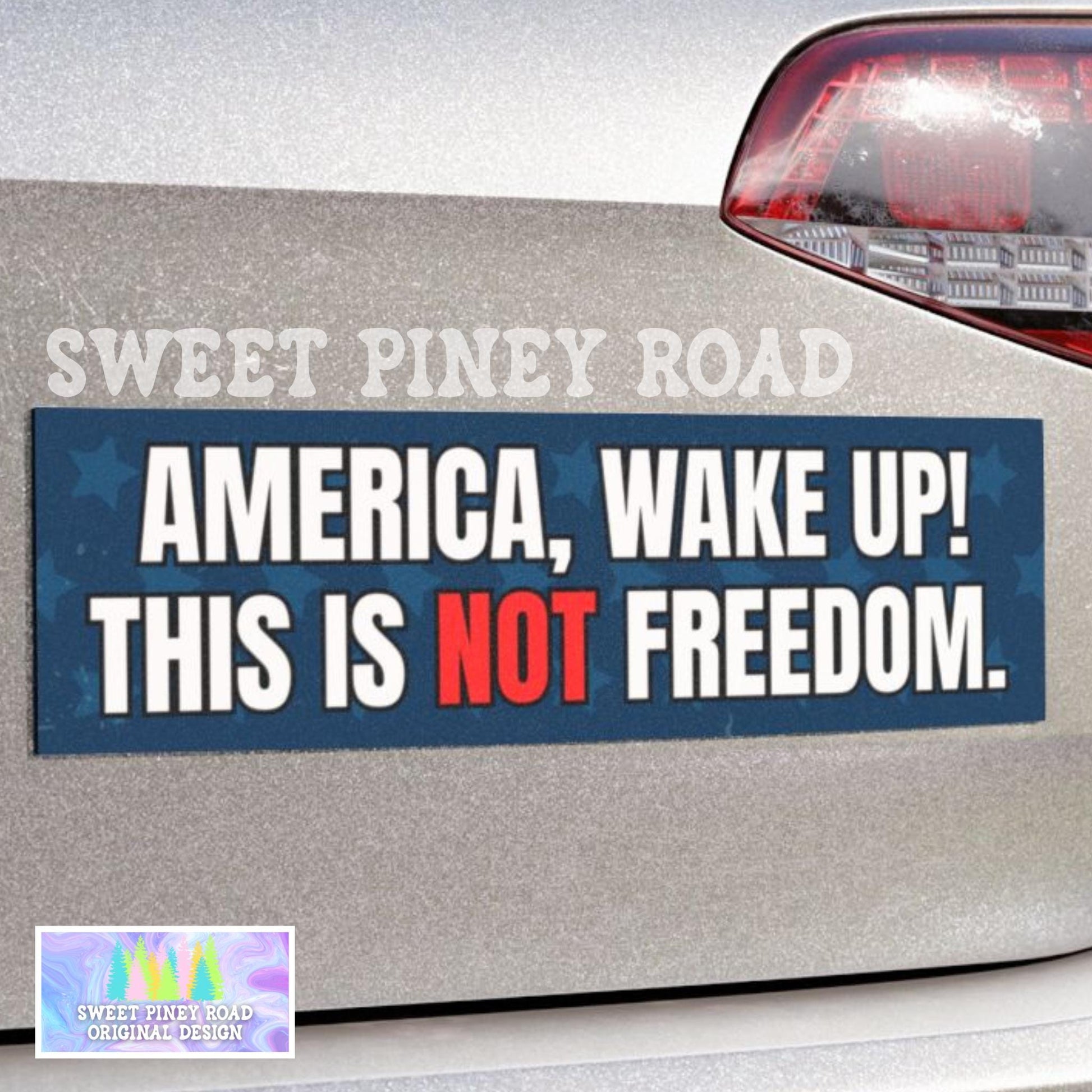 America Wake Up This Is Not Freedom Car Magnet, Anti Trump Bumper Sticker, Anti Trump Decal, Anti MAGA Stickers, Gift For Democrat Leftist