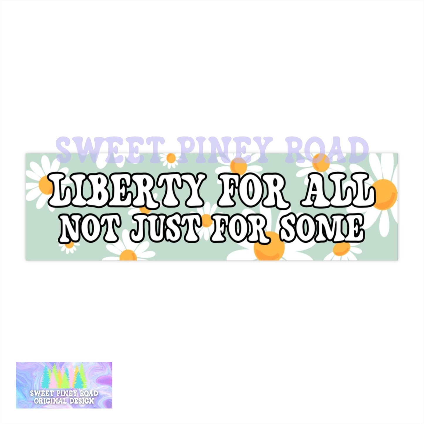 Liberty For All Not Just Some Car Magnet, Anti Trump Bumper Sticker, Anti MAGA Decal, TACO Trump, Cute Girly Feminis Gift, Liberal Stickers