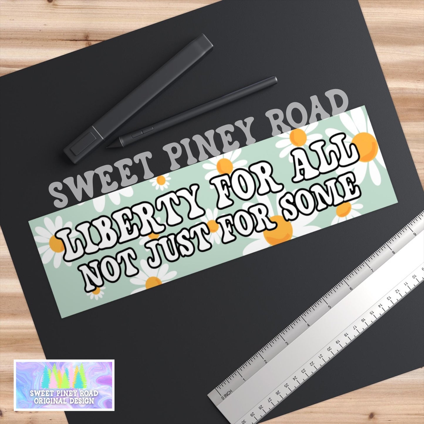 Liberty For All Not Just Some Car Magnet, Anti Trump Bumper Sticker, Anti MAGA Decal, TACO Trump, Cute Girly Feminis Gift, Liberal Stickers