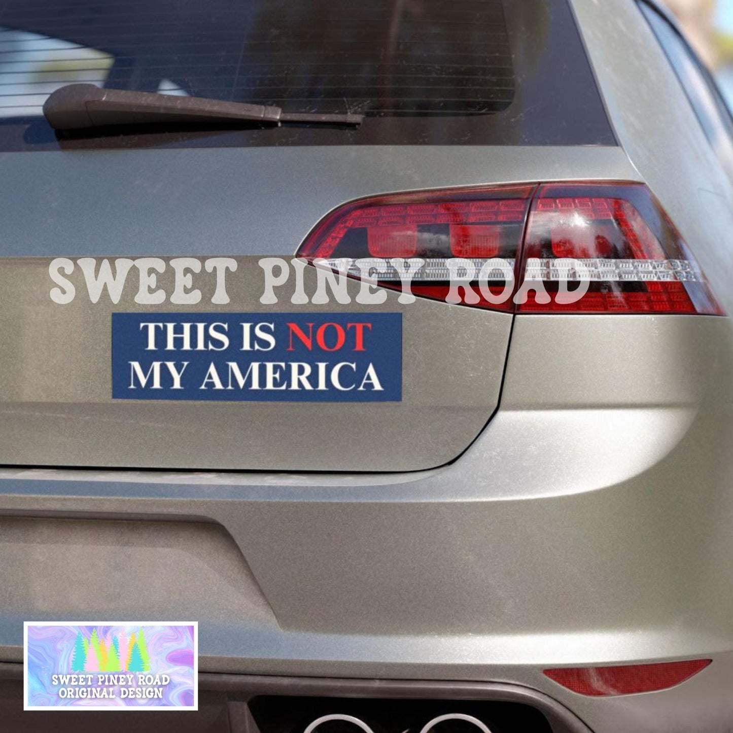 This Is Not My America Car Magnet, Anti Trump Bumper Sticker, Anti MAGA Car Decal, Eat The Rich Protest Gift For Democrat, Human Rights