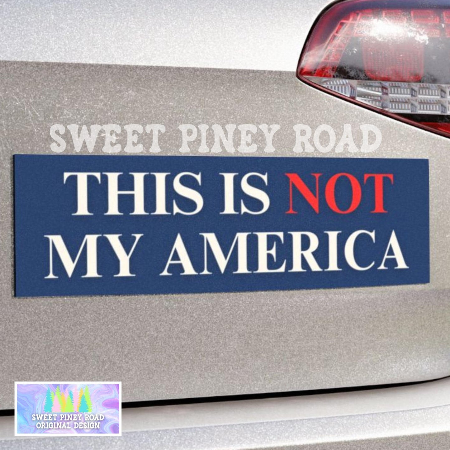 This Is Not My America Car Magnet, Anti Trump Bumper Sticker, Anti MAGA Car Decal, Eat The Rich Protest Gift For Democrat, Human Rights
