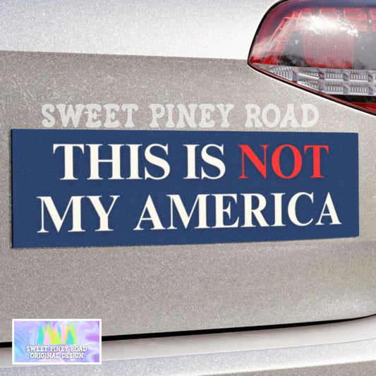 This Is Not My America Car Magnet, Anti Trump Bumper Sticker, Anti MAGA Car Decal, Eat The Rich Protest Gift For Democrat, Human Rights