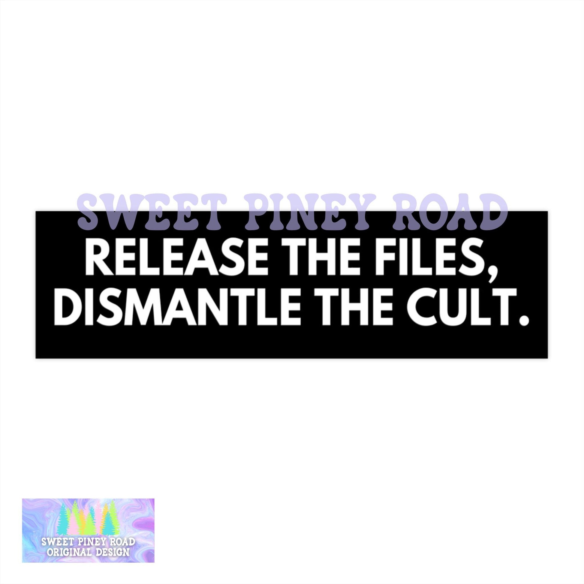 Release The Files Dismantle the Cult Car Magnet, Bootleg Trump Epstein Bumper Sticker, Trump Epstein List Release The Files Decal, FDT Gifts