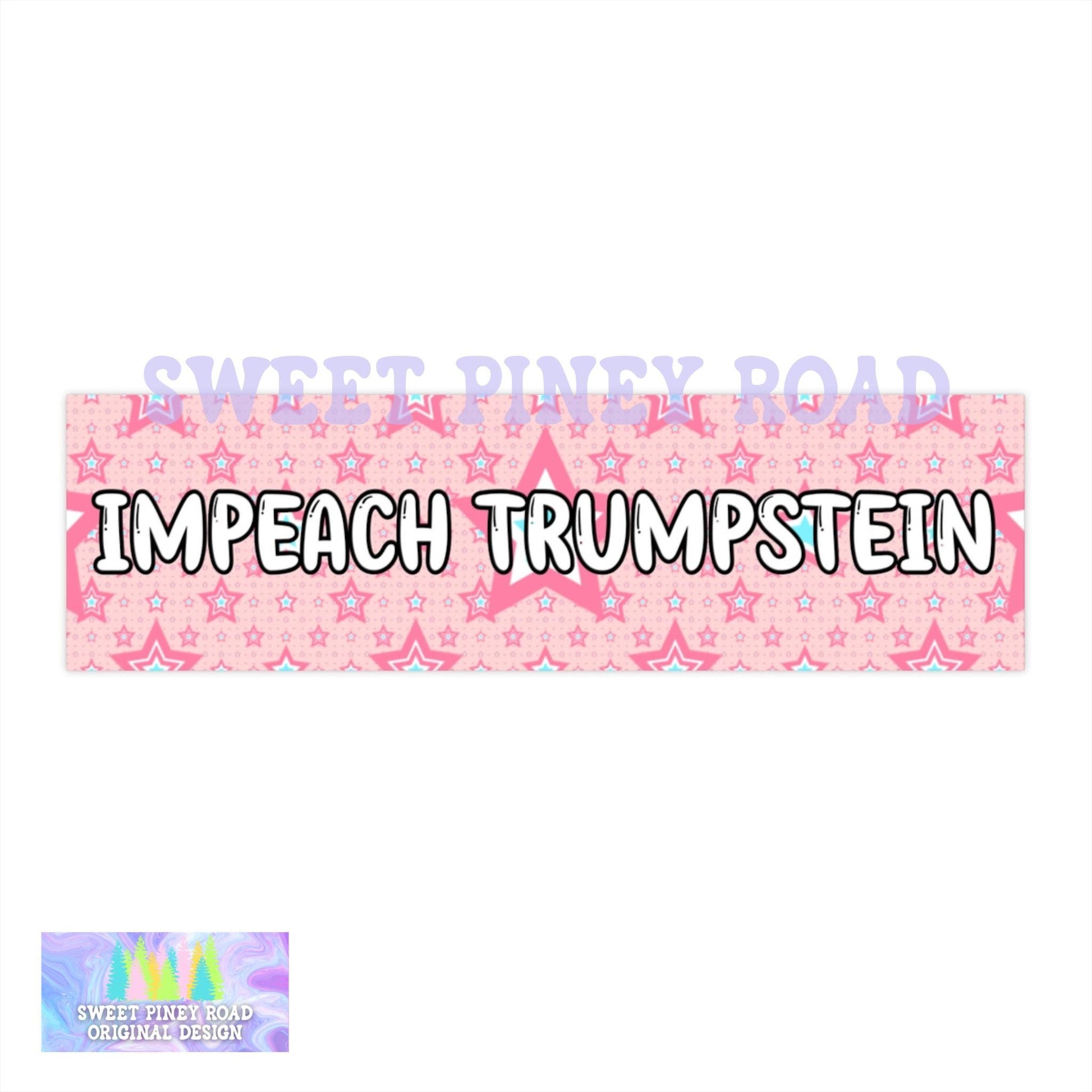 Impeach Trumpstein Car Magnet, Funny Trump Epstein Bumper Sticker, Epstein Files Protest Decal, Anti Trump Gifts, Y2K Inspired Girly Leftist