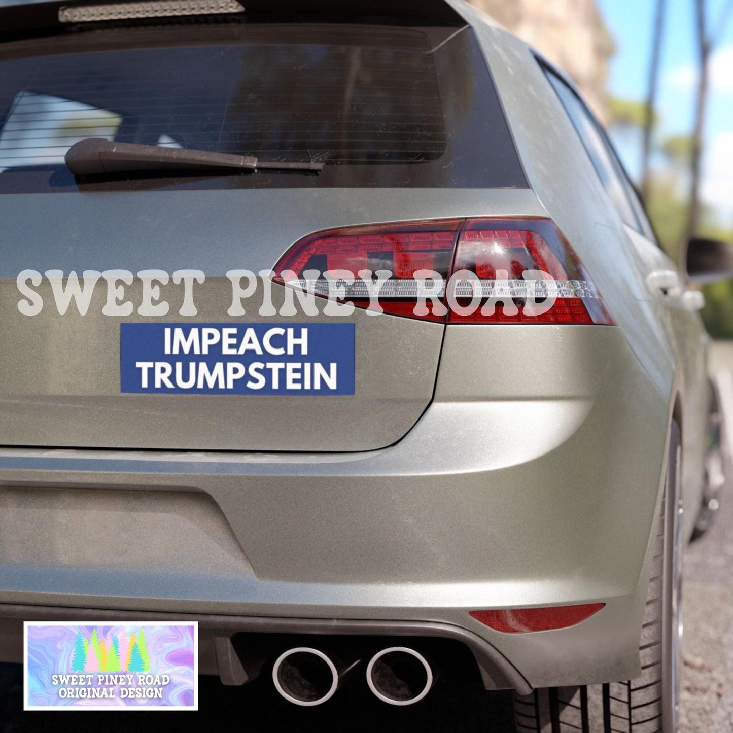Impeach Trumpstein Car Magnet, Funny Trump Epstein Bumper Sticker, Epstein Files Protest Decal, Anti Trump Gifts, Gift For Democrat Blue
