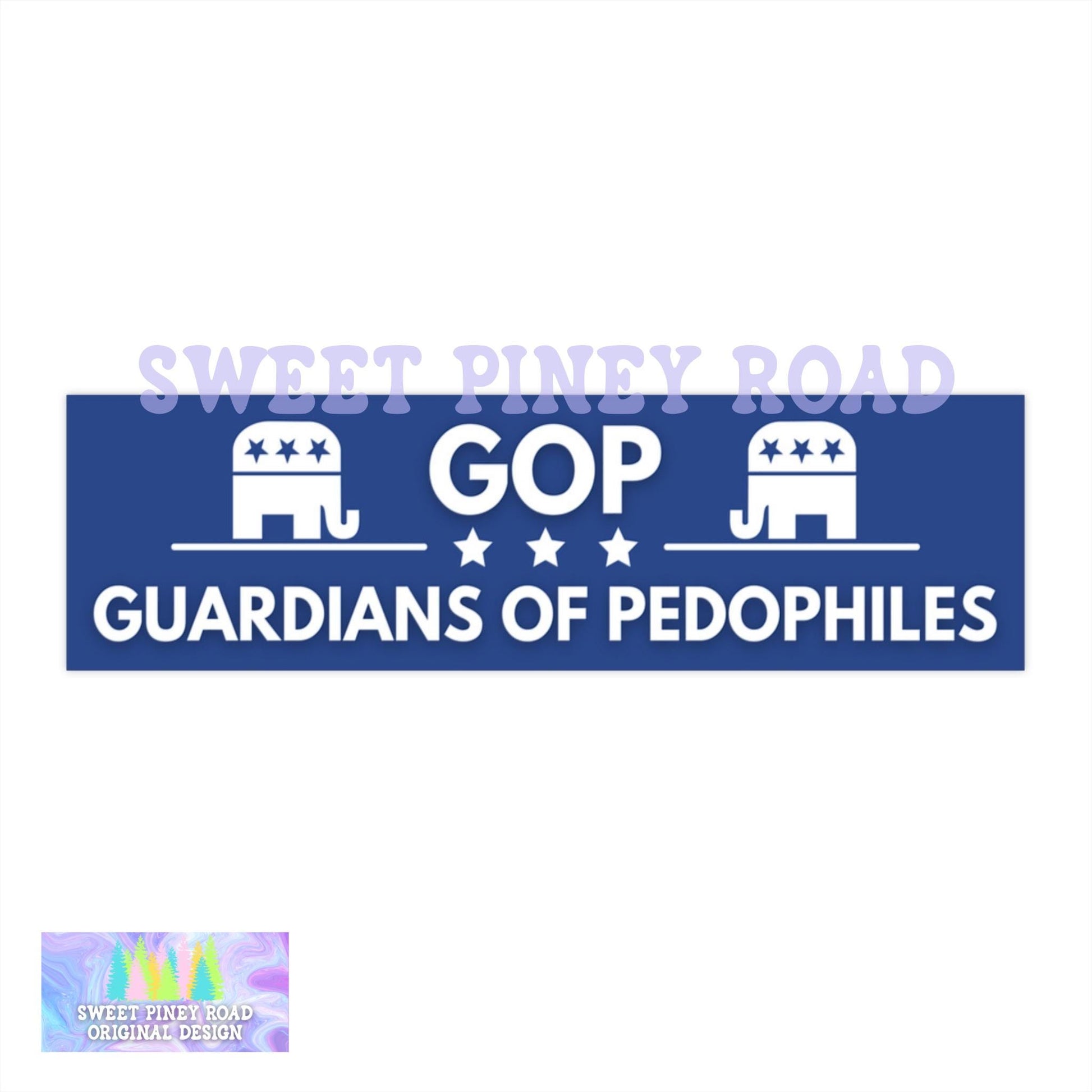 GOP Guardians of Pedos Car Magnet, Anti Trump Bumper Sticker, Anti-MAGA Decal, Trump Is On The List Funny Gift, Release The Epstein Files